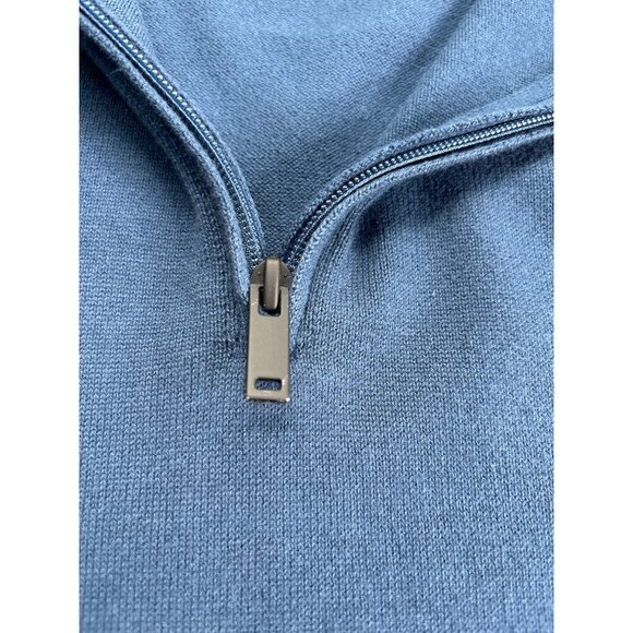 Mercer+Mettle Men's Blue Utz Brands Half Zip Cotton Pullover M - Picture 4 of 9